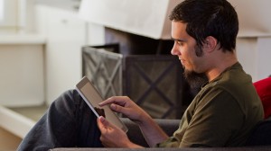 Man using ipad
